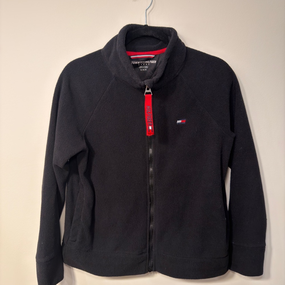 Tommy Hilfiger Black Fleece with Red Zipper Pull